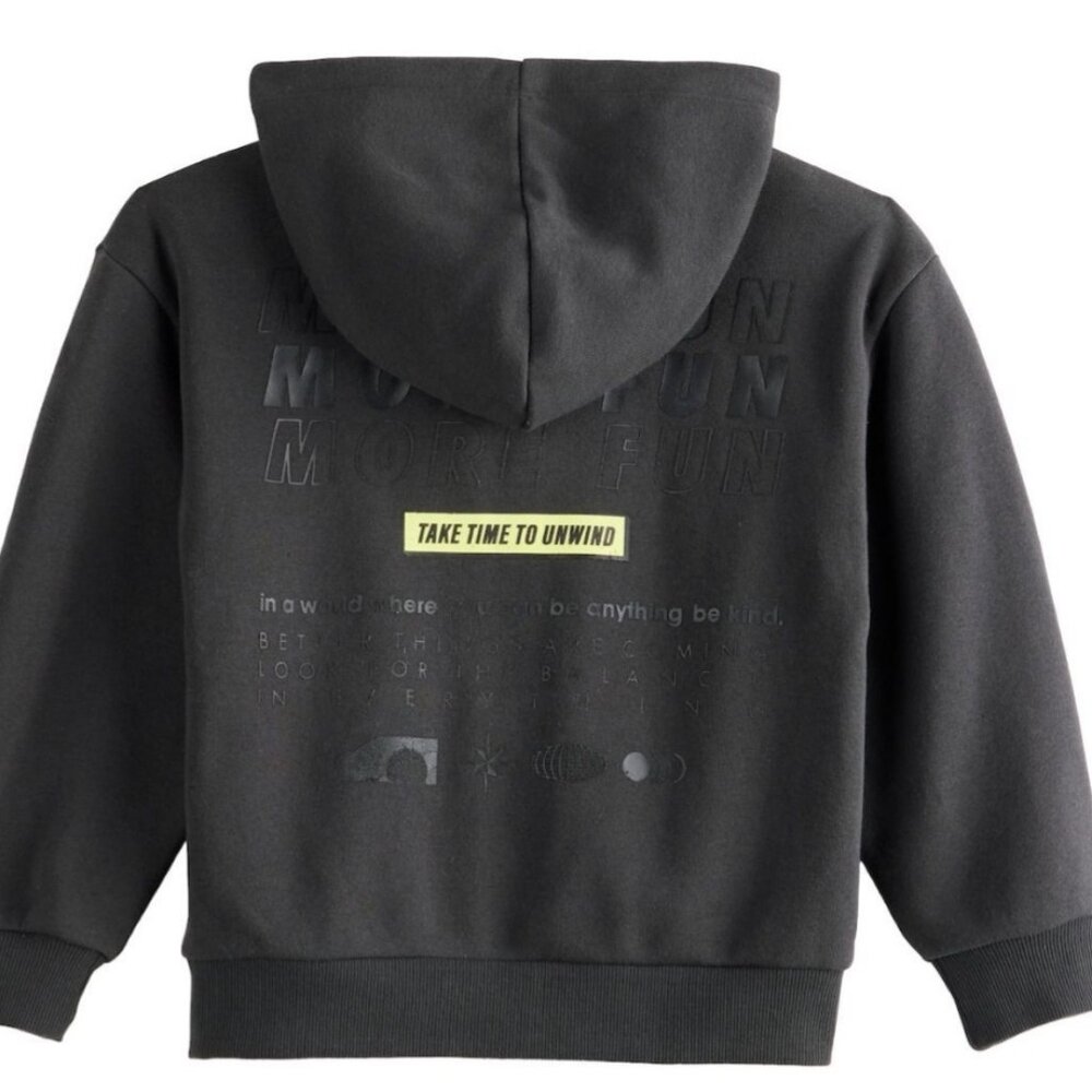 Grayson Threads Boy's  The Label NYC Zip Up Hoodie Jacket Size 6 NWT Black